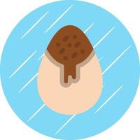 Chocolate Egg Vector Icon Design