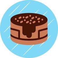 Chocolate Cake Vector Icon Design