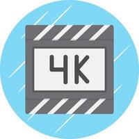 Diseño de icono de vector de película 4k