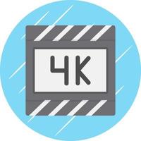 4k Film Vector Icon Design