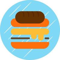 diseño de icono de vector de sándwich cubano