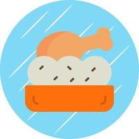 Chicken Rice Vector Icon Design