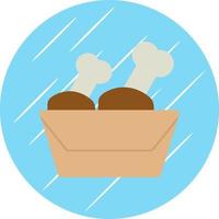 Fried Chicken Vector Icon Design