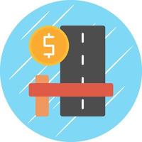 Toll Road Vector Icon Design