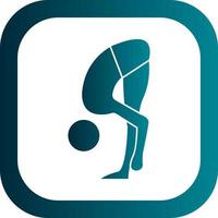 Forward Bend Pose Vector Icon Design