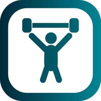 Weight Lifting Person Vector Icon Design