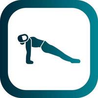 Upward Plank Pose Vector Icon Design