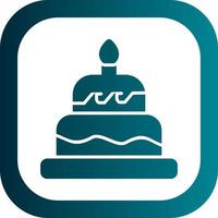 Two Layered Cake Vector Icon Design