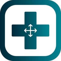 Four Way Intersection Vector Icon Design