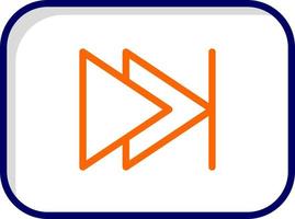 Fast Forward Vector Icon