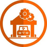 Car Repair Shop Vector Icon Design