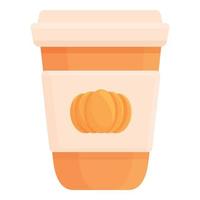 Chocolate pumpkin icon cartoon vector. Spice latte vector