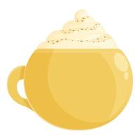 Pumpkin coffee icon cartoon vector. Spice latte vector