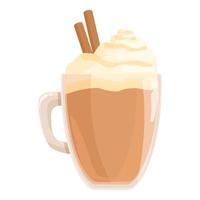 Cute coffee cup icon cartoon vector. Spice latte vector