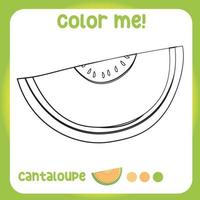 Coloring worksheet about fruit. Educational printable sheet for children. Vector illustration.