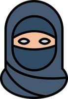 niqab vector icono