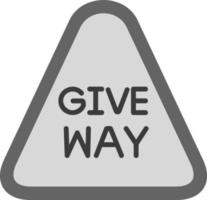 Give Way Or Stop Complete Vector Icon