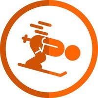 Skiing Vector Icon Design