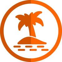 Palm Island Vector Icon Design