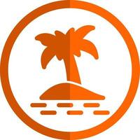 Palm Island Vector Icon Design