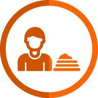 Man Washing Dishes Vector Icon Design