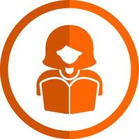 Woman Reading Vector Icon Design