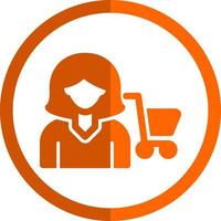 Woman Shopping Vector Icon Design