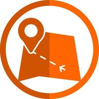 Route Map Vector Icon Design
