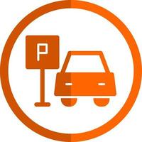 Car Park Vector Icon Design