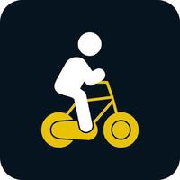 Cycling Person Vector Icon Design