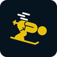 Skiing Vector Icon Design