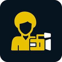 Camera Operator Vector Icon Design