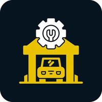 Mechanic Shop Vector Icon Design