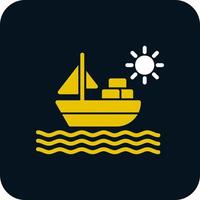 diseño de icono de vector de barco