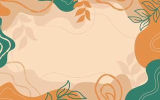 Flat abstract nature doodle background vector