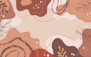 Hand drawn flat design abstract aesthetic doodle background vector