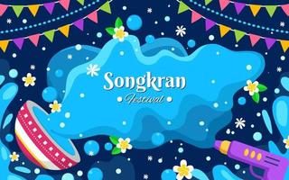 Songkran Festival Background vector