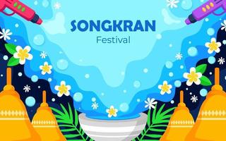 Songkran Festival Background vector