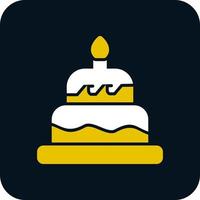 Two Layered Cake Vector Icon Design