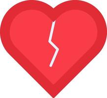 icono de vector de corazón roto