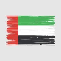 vector de pincel de bandera de los emiratos árabes unidos