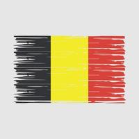 vector de pincel de bandera de bélgica