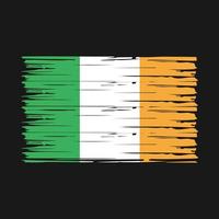 vector de pincel de bandera de irlanda