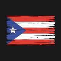 Puerto Rico Flag Brush Vector