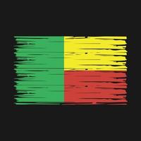 Benin Flag Brush Vector