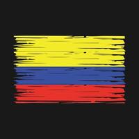 vector de pincel de bandera de colombia