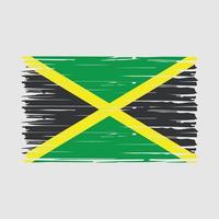 vector de pincel de bandera de jamaica