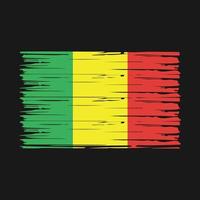 vector de pincel de bandera de mali