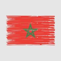 vector de pincel de bandera de marruecos