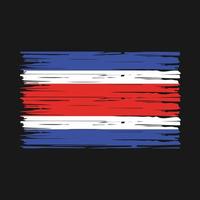 Costa Rica Flag Brush Vector